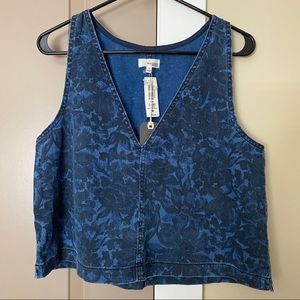 Wilfred Free Blue Denim Crop Tank M